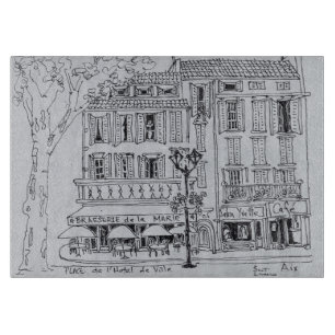 Place de l'Hotel de Ville  Aix en Provence Schneidebrett