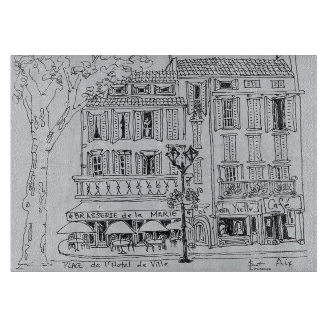 Place de l'Hotel de Ville| Aix en Provence Schneidebrett (Vorderseite)