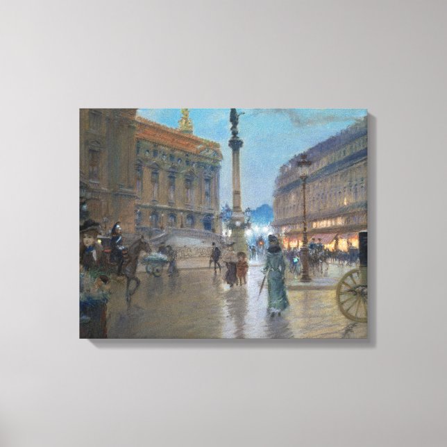 Place de L'Opera, Paris Leinwanddruck (Vorderseite)