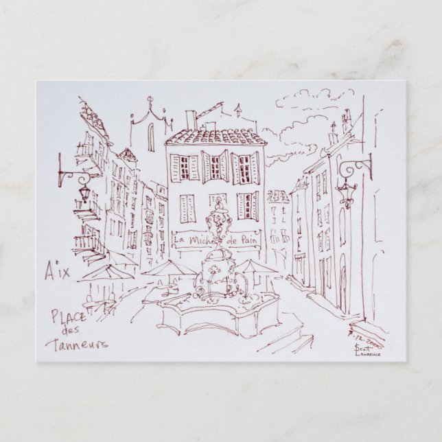 Place des Tanneurs | Aix en Provence, Frankreich Postkarte (Vorderseite)