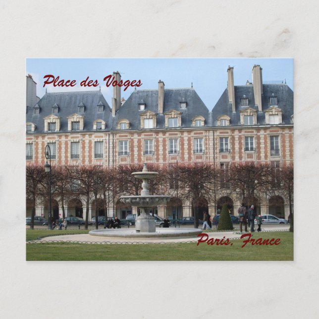 Place des Vosges Postkarte (Vorderseite)