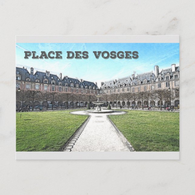 Place Des Vosges Postkarte (Vorderseite)