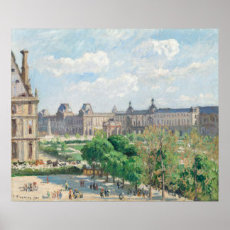 Place du Carrousel, Paris (1900), by Pissarro Poster