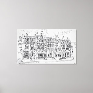 Place du General de Gaulle  Bailleul, Frankreich Leinwanddruck