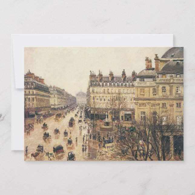 Place du Theater Francais, Paris Rain by Pissarro (Vorderseite)