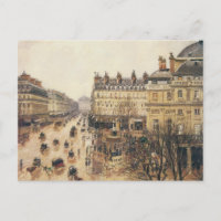 Place du Theater Francais, Paris Rain by Pissarro