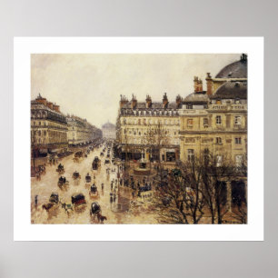 Place du Theater Francais, Rain Poster