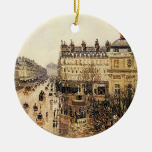 Place du Theatre Francais, Paris Regen von Pissarr Keramik Ornament