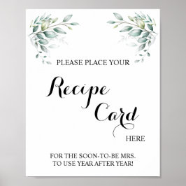 Place Recipe Karte Hier Eukalyptus Duschgel Poster