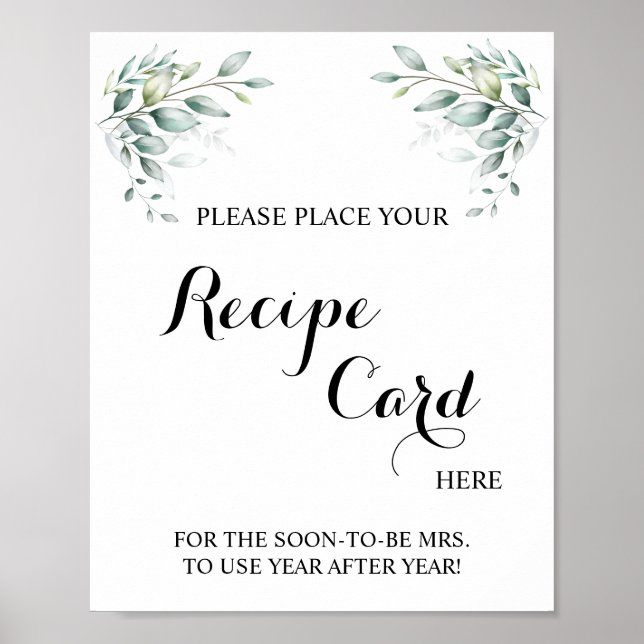 Place Recipe Karte Hier Eukalyptus Duschgel Poster (Vorne)