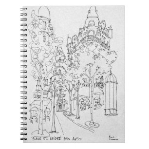 Place St. Andre des Arts Paris, Frankreich Notizblock