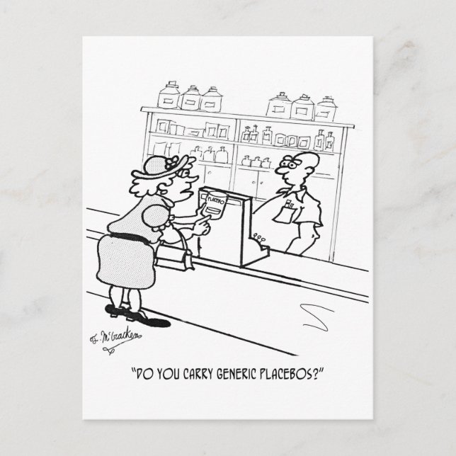 Placebo Cartoon 2861 Postkarte (Vorderseite)