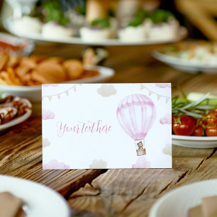 Placement Ballotte à air chaud rose Anniversaire Carte de la