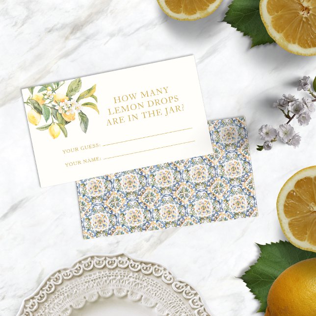 Placement Carte à gouttes de citron (Lemon Drop Card
)