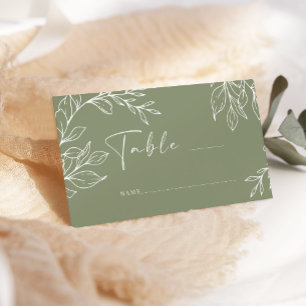 Placement Carte d'accompagnement de mariage simple fleur boh