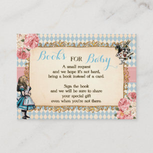 Placement Carte de Baby Shower 'Apportez un livre Alice au p