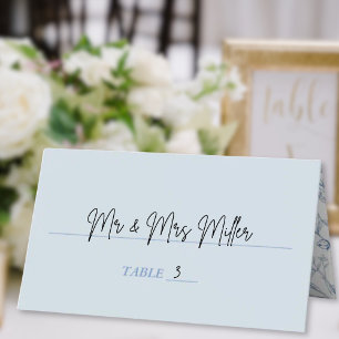 Placement Carte de Bat mitzvah moderne Floral bleu