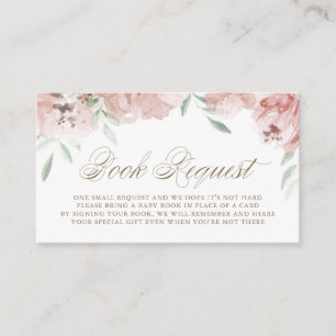 Placement Carte de demande de Baby shower Floral Rose Mauve