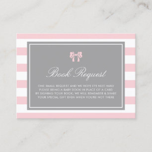 Placement Carte de demande de réservation de douche à rayure