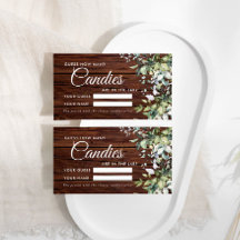 Carte de jeu de douche Combien de bonbons Fleurs d