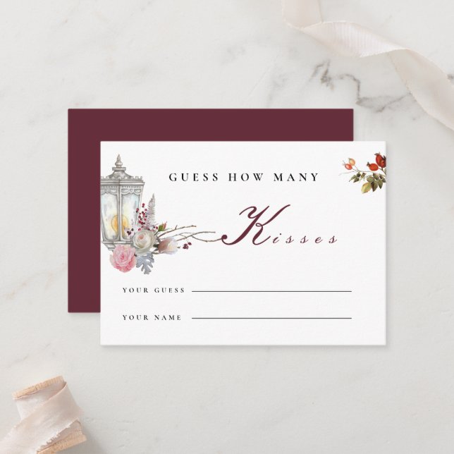 Placement Carte de jeu Rose et Fête des mariées à lanterne (Devant/Arrière en situation)