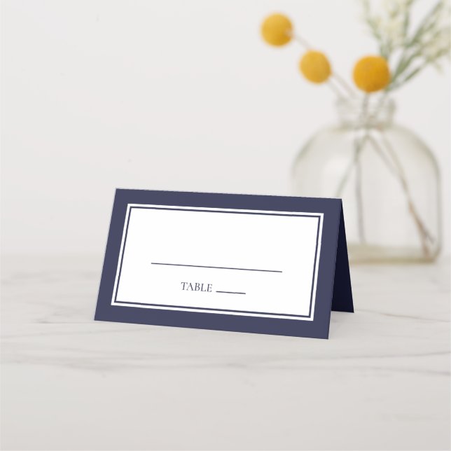 Placement Carte de la Marine Bleue Double Bordure (Devant)