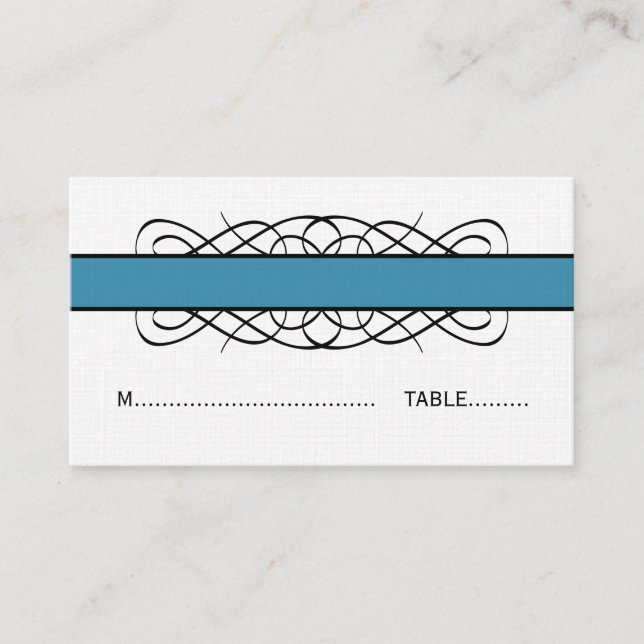 Placement Carte de la place florissante Blue Deco (Devant)