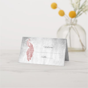 Placement Carte de la réception Pink Peacock