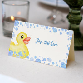 Placement Carte de lieu d'anniversaire de canard en caoutcho