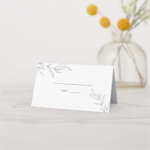 Placement Carte de Mariage de feuille de feuillet de dessin 