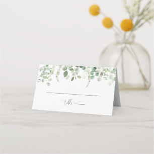 Placement Carte de Mariage minimaliste Green Eucalyptus