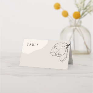 Placement Carte de Mariage moderne Neutre Boho Floral