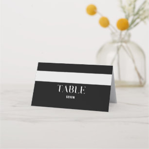 Placement Carte de Mariage personnalisée en noir gras
