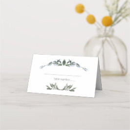 Placement Carte de Mariage Sage Silver Green Floral