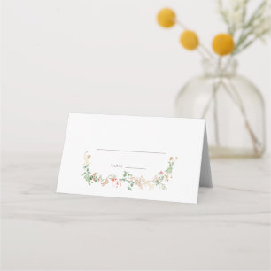 Placement Carte de nom florale Élégante Wildflower
