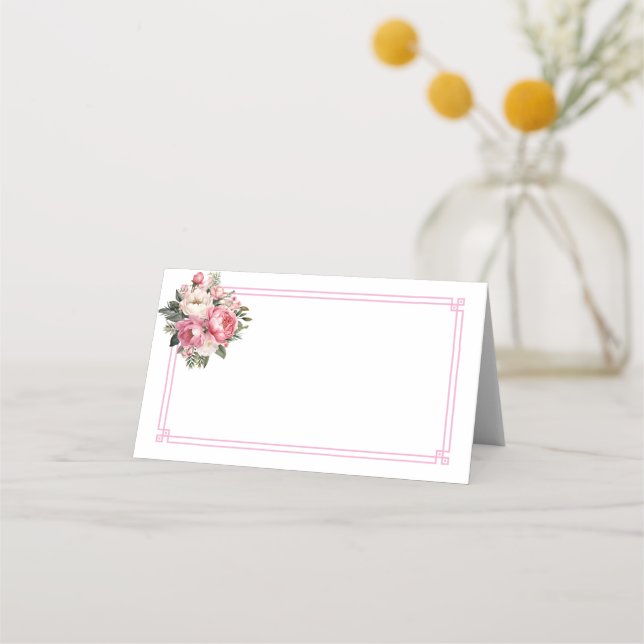Placement Carte de nom pliée (Devant)