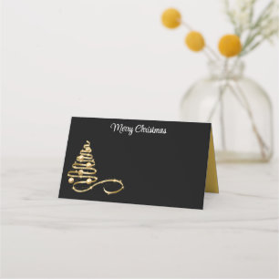 Placement Carte de nom pliée-Arbre de Noël