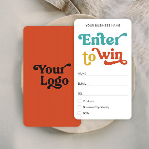 Placement Carte de nom Retro Raffle Logo tendance Billet d'a