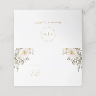 Placement Carte de numéro de table pliée de la réception de
