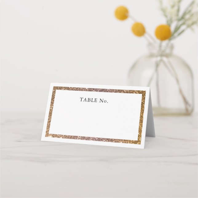 Placement Carte de place blanche du cadre de Parties scintil (Devant)