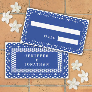 Placement Carte de place BLUE MEXICAN PAPEL PICADO