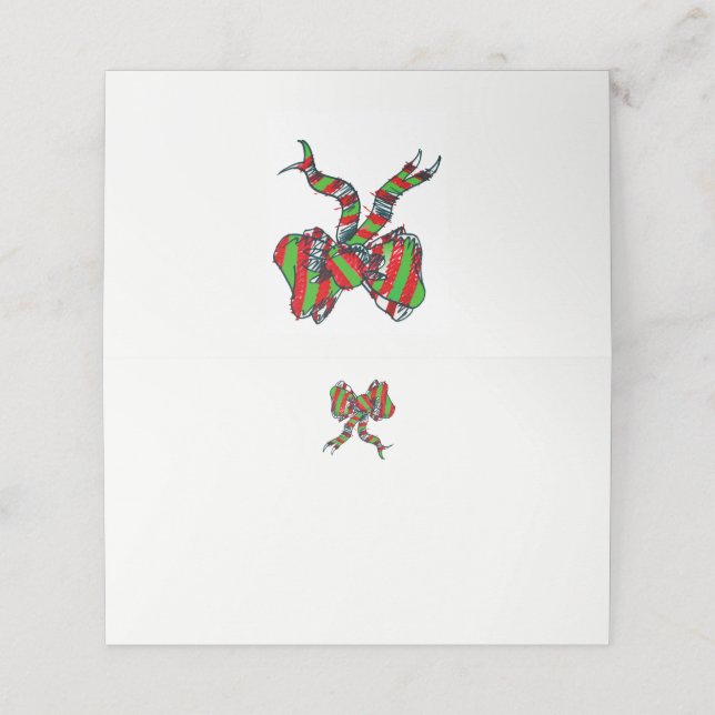 Placement Carte de place de la boîte de Noël (Extérieur déplié)