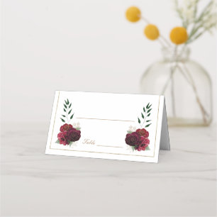 Placement Carte de place de la table Quinceañera Rouge et Bl