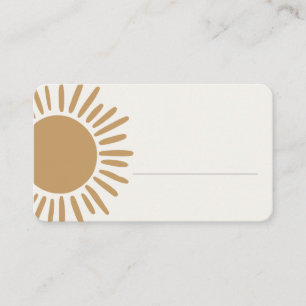 Placement carte de place de soleil boho