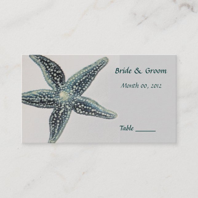 Placement Carte de place de table Starfish (Devant)