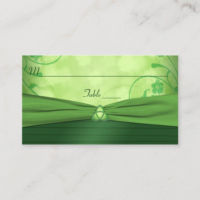 Placement Carte de place Emerald Green Celtic Love (Devant)