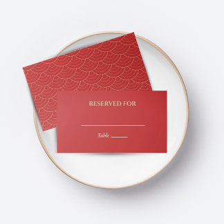PLACEMENT CARTE DE PLACE MARIAGE CHINOISÉRIE ROUGE