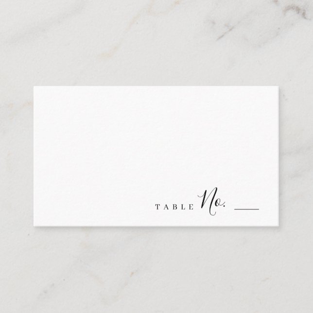 Placement Carte de place mariage de script simple moderne (Devant)