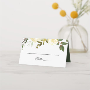 Placement Carte de place Mariage floral à aquarelle illustré