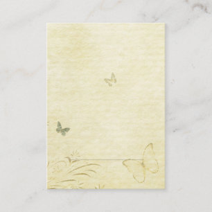 Placement Carte de place papillon vintage